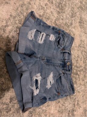 Aeropostale Light Blue Distressed Denim Shorts